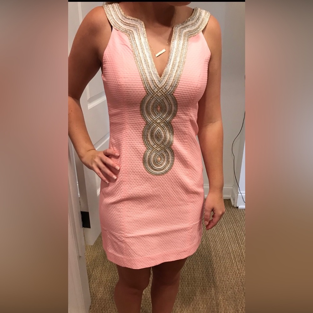 Lilly Pulitzer Coral Pink Valli Shift Dress